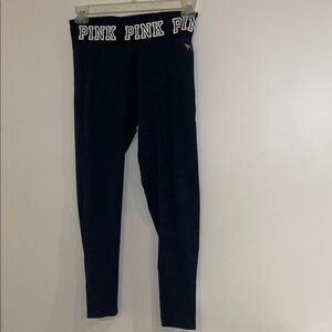 PINK Victoria's Secret Navy Logo Waistband Girls' Leggings
